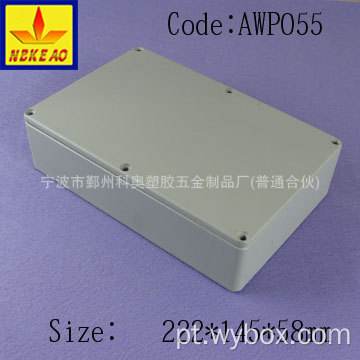 Invólucro eletrônico de alumínio personalizado Invólucro de alumínio para eletrônicos caixa de alumínio para pcb AWP055 com tamanho 222 * 145 * 58mm